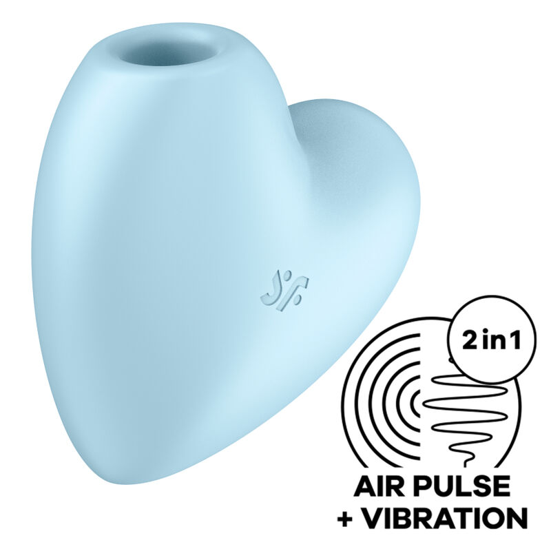 SATISFYER - CUTIE HEART STIMOLATORE E VIBRATORE A IMPULSI DARIA BLU