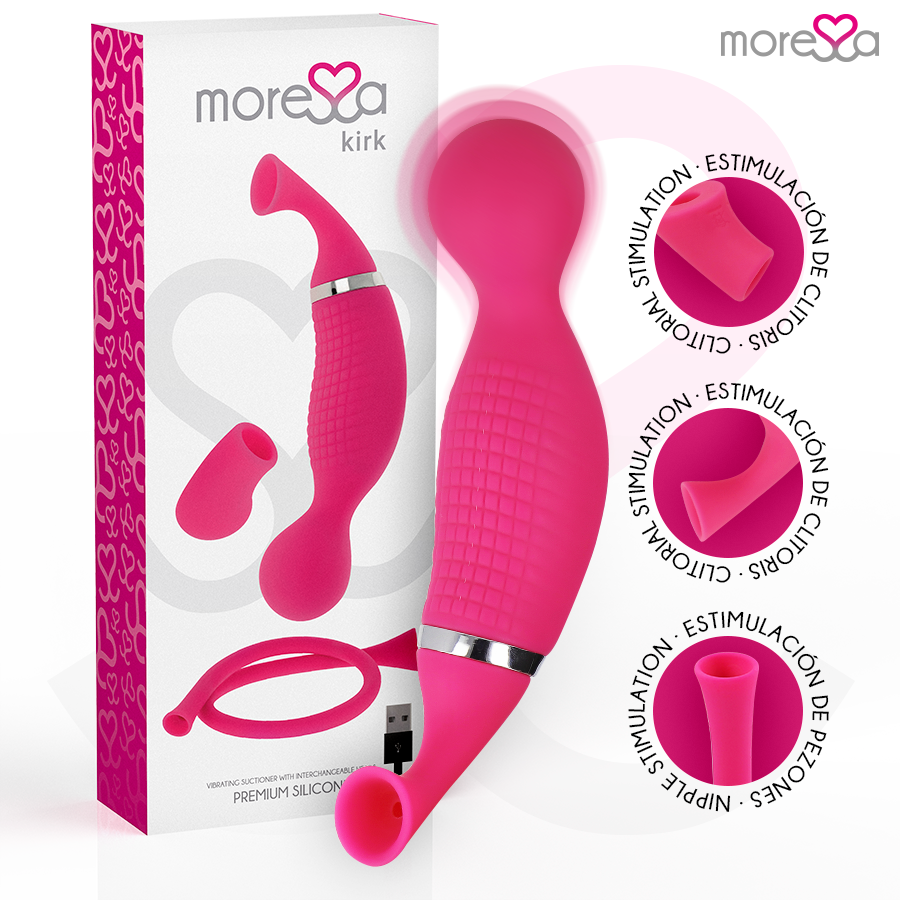 MORESSA - KIRK DUO ONDE STIMOLANTI + MASSAGGIATORE MULTIFUNZIONE IN SILICONE PREMIUM RICARICABILE